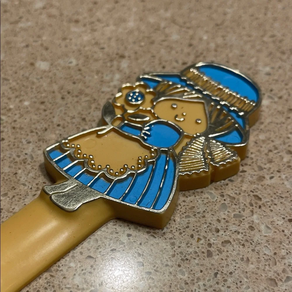 Vintage-Springbok Charming Girl Bookmark with Blue and Gold Accents